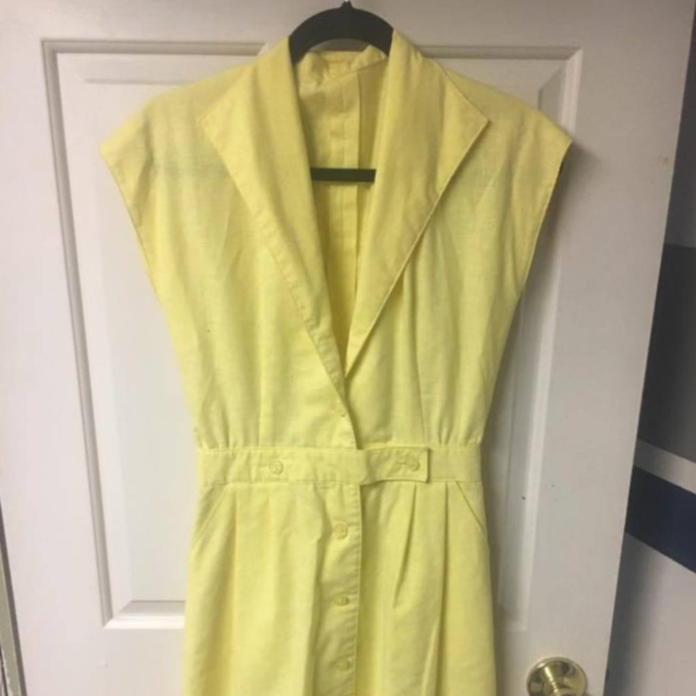 Lemon Yellow Vintage 50's/60's Dress - Gorgeous!